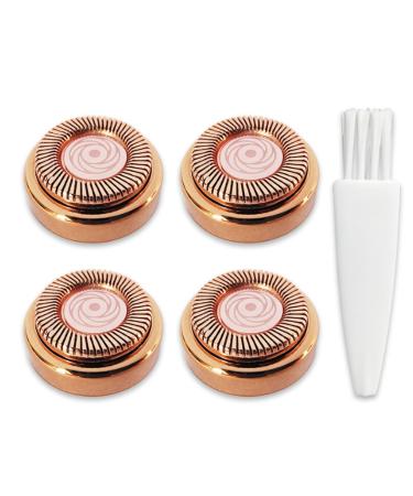 Women Facial Hair Remover Replacement Heads for Finishing Touch replacement heads flawless facial hair remover Tool for Women 18K Gold-Plated Rose Gold 4 Count