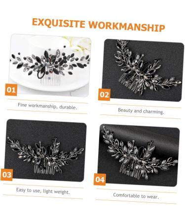 Ipetboom Hair Comb Bridal Tiara Flower Hair Bridal Headpieces Bridal Hair Decor Rhinestone Wedding Headpiece Crystal Hair Accessories Bridal Hair Accessories Plastic Bride Decorate Manual - Buy Online on GoSupps.com