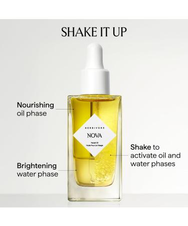 HERBIVORE Nova Facial Oil - Bi-Phase Oil with Tumeric + Niacinamide Serum and Oil in one Plant-based Vegan Cruelty-free 50 mL / 1.7 oz - Buy Online on GoSupps.com