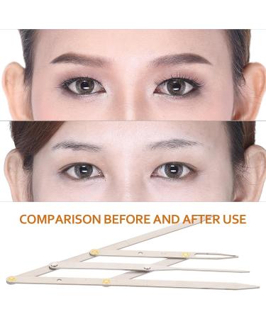 R gle Sourcils en Acier Inoxydable Argent Deuxi me G n ration Outil de Positionnement Pr cis Trois Points Bas Nombre D'or Guide de Mesure Sym trique pour Maquillage - Buy Online on GoSupps.com