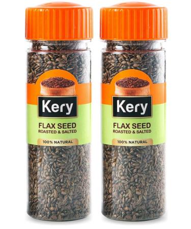 Kery Flax Seeds Roasted & Salted Alsi 2 Bottles 220g ( Omega-3 Dietary Fiber Mouthfreshener)_Packing May Vary