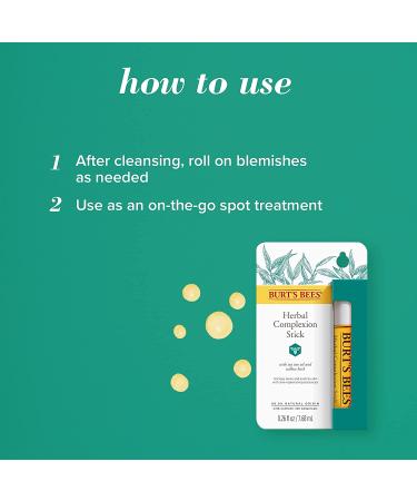 Burt's Bees Herbal Complexion Stick (Pack of 2) - Natural Acne Treatment - Buy Online on GoSupps.com