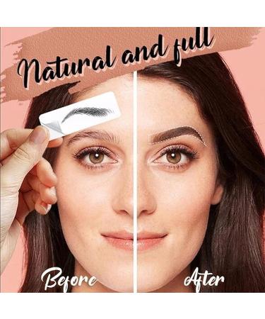 Sibba 6 Sheets Eyebrow Tattoo Sticker Set - Temporary Waterproof Eyebrow Practice Kit for Women (Black) - Buy Online on GoSupps.com