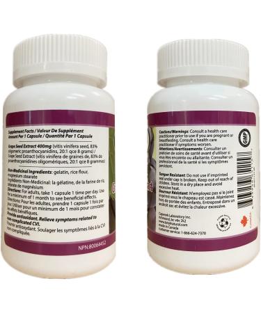 High OPC Grape Seed Extract 400mg 90c 1 bottle by Total Natural Maximum Strength Grapeseed 83% Oligomeric Proanthocyanidins Antioxidants 100% Vegetarian/Vegan GMP Premium Ingredients - Buy Online on GoSupps.com
