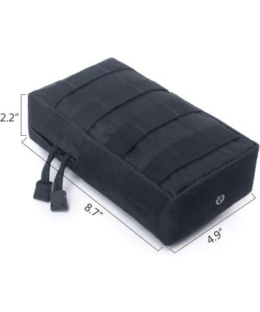 Tacticool 2 Pack Molle Pouches - Compact Water-Resistant EDC Pouch Set (2 Pack, Black) - Buy Online on GoSupps.com