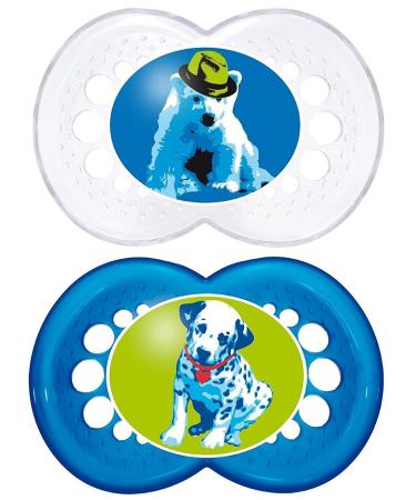 MAM Day & Night Pacifier Set for Boys 6-16 Months - 4 Animal Motif Pacifiers | International Shipping - Buy Online on GoSupps.com