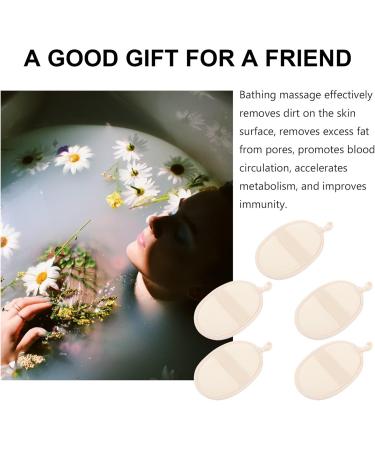 5 Pack Exfoliating Shower Loofah Sponge Pads | Body & Face Scrubber for Men & Women | Spa Quality Bath Brush - Buy Online on GoSupps.com