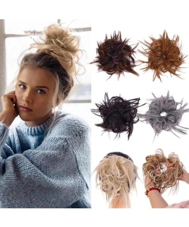 Messy Bun Hair Piece for Women Synthetic Tousled Updo Messy Bun Hair Pieces Hair Scrunchies Extensions with Elastic Band Ponytails Hair Extensions for Women Fake Hair Accessories for Women Girls Pink - Buy Online on GoSupps.com