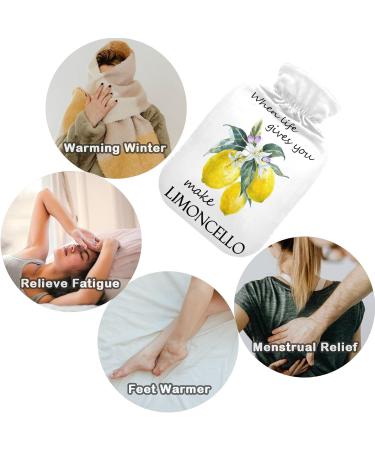 NAANLE LMONCELLO 2L Transparent Hot Water Bottle with Cover - Ideal for Pain Relief Heat Therapy & Bed Warmth - Perfect for Hands & Feet - Buy Online on GoSupps.com