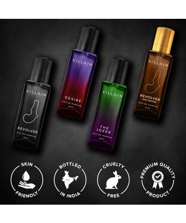 VILL.AIN Roar Perfume Combo 4x20ml - Premium Musk Spicy Woody Desire Fragrance for Men Long Lasting Eau De Parfum Perfume Set for Men Ideal Gift for Husband Birthday Gift - Buy Online on GoSupps.com