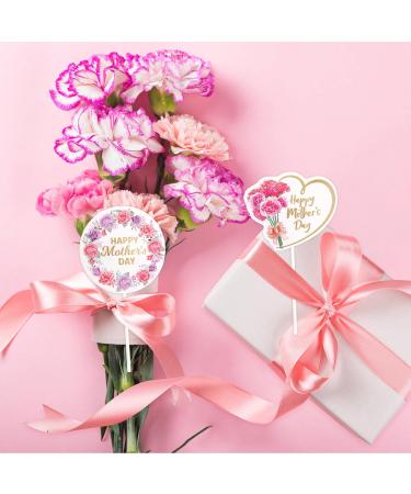 Happy Mother s Day Cupcake Toppers 24PCS Best Mom Ever Floral Cake Toppers Mother s Day Cake Decorations Mother Birthday Party Decorations Supplies - Buy Online on GoSupps.com