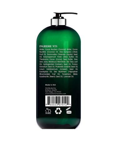 BOTANIC HEARTH Eucalyptus Tea Tree Body Wash 16 fl oz - For Nails, Athletes Foot, Ringworms, Jock Itch, Acne, Eczema & Body Odor - Soothes Itching, Promotes Healthy Skin & Feet - Buy Online on GoSupps.com