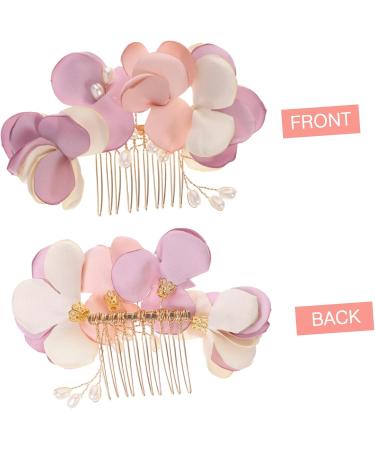 FRCOLOR Headgear for the bride decorative hair combs hair accessories for bridesmaids wedding hair clips for brides flower hair pins made of artificial flowers flower pearl side comb - Buy Online on GoSupps.com