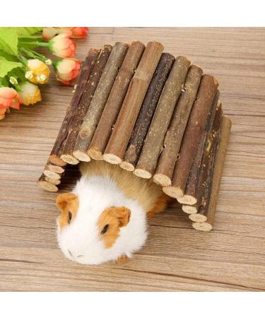2-Piece Hamster Climbing Toys - Wooden Ladder & Pet Bridge for Hamsters Mice Parrots Hedgehogs & More - Buy Online on GoSupps.com