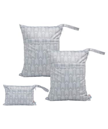 Alvababy 3 piece of diaper pocket Wetbag reusable nas bags for on the go reusable with two zip pockets diaper bags for babies diapers 3l-yx36-de 3l-yx36 3 pieces