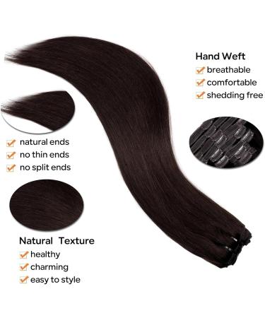 Hair Extensions Clip in Hair Extensions Human Hair Dark Brown Human Hair Clip in Hair Extensions Real Human Hair Double Lace Weft Brazilian Virgin Human Hair Extensions (#2) Natural Human Hair(20inch 20inches 240g - Buy Online on GoSupps.com