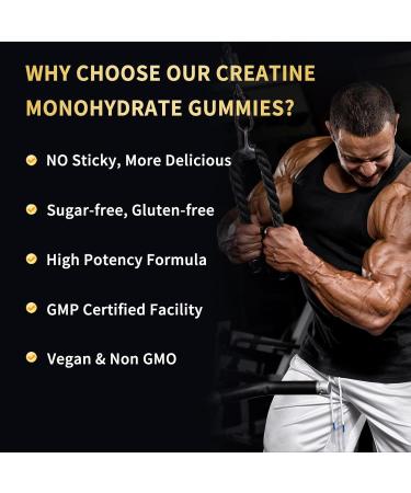 Creatine Monohydrate Gummies 5000mg for Men & Women - Sugar Free Pre-Workout Supplement, Chewables for Muscle Strength, Muscle Builder, Energy Boost, Mixed Berry Flavor, 120 Count Mixed Berry Flavor 1 Count (Pack of 120) - Buy Online on GoSupps.com