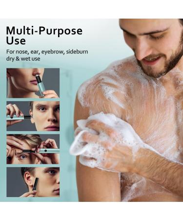 TIFOR Unisex Nose Hair Trimmer - Waterproof Compact & Rechargeable | 8000 RPM Motor for Nose Ear & Eyebrow Hair Removal - Green - Buy Online on GoSupps.com