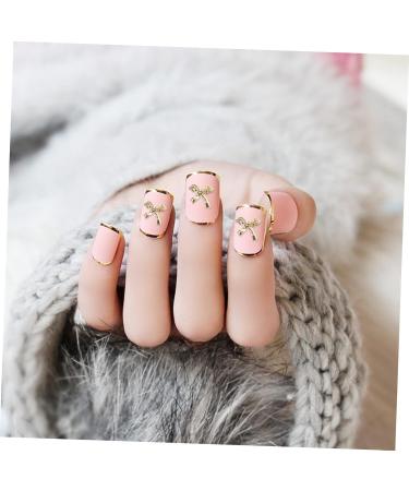 POPETPOP 1 Nail Decoration Metal Bowknot Nail Ring Homemade Stickers Nail Art Gems Nails Decoration Bowknot Nail Studs Nail Art Studs Gemstone Ring Manicure Decor Alloy Nail Drill Self Made 12.4X7.2X0.2cm Assorted Color - Buy Online on GoSupps.com