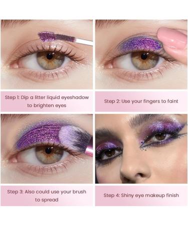  AUYAO Color Changing Eyeshadow 3 Colors Metallic Liquid Eyeshadow Durable and Long Lasting Multi-Color Holographic Makeup Fantastic Effect (A) - Buy Online on GoSupps.com