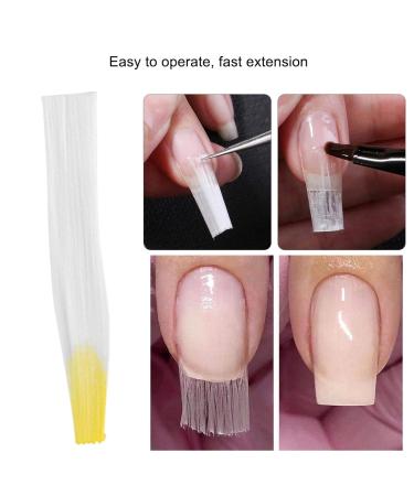 Buy 10pcs Nail Fiber Glass Extension Kit - Quick Extend Manicure Tool for Nail Salon (Yellow) - Buy Online on GoSupps.com