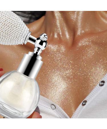 MAEPEOR Glitter Highlighter Powder Spray - 5 Colors High Gloss Shimmer Sparkle Makeup for Face, Body & Hair (01 Pearl White) - Buy Online on GoSupps.com