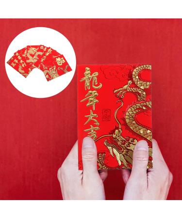 Lurrose Asian Red Envelope 60pcs Chinese Red Envelopes 2024 Chinese New Year Dragon Year Lucky Money Envelopes Lunar New Year of Dragon Red Envelope Packets Hong Bao Hong Bao Envelope - Buy Online on GoSupps.com