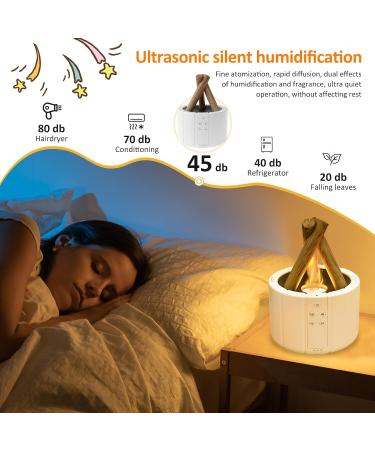 FALESOUL Bonfire Diffuser Bonfire Aromatherapy Essential Oil Diffuser 250ml Mini Bonfire Diffuser with Remote for Home Bedroom Office Remote Control Auto Shut-Off Night Light Gift (White) - Buy Online on GoSupps.com