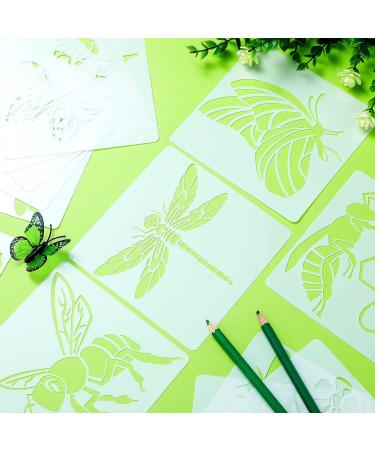 Insect Style Stencil Set - 20 Reusable Stencils for DIY Painting on Wood, Canvas & Christmas Decor - Animal, Plant, Music Themes - Bee, Butterfly & More - Buy Online on GoSupps.com