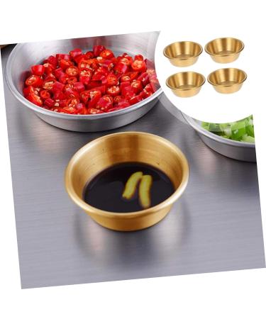 IMIKEYA Spice Dish 8 Pcs Stainless Steel Sauce Dish Multipurpose Can Stainless Steel Dessert Dishes 7X7X2.5cmx2pcs Goldenx2pcs - Buy Online on GoSupps.com