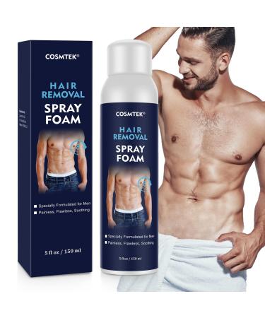 Hair Removal Spray Foam for Men No Irritation Hair Removal Cream Safe Hair Depilatory for Male underarm Chest Back Legs Suitable For All Skin Types