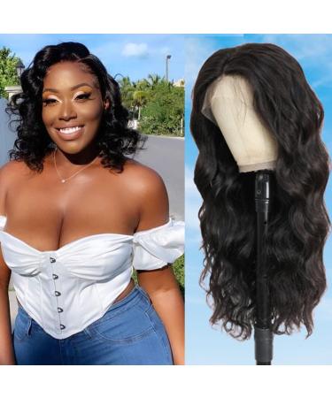 Doaburu 360 Lace Front Wigs Human Hair 14 inch Body Wave Transparent Lace Frontal Wigs Full Lace Human Hair Wigs Pre Plucked With Baby Hair Can Make Ponytail and Buns 150% Density Remy Hair 14 Inch 360 lace front wigs hu...