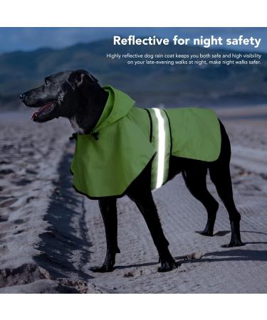 Buy Weesiber Reflective Waterproof Dog Rain Coat - Adjustable Pet Jacket & Poncho with Hood for All Sizes (M Green) - Buy Online on GoSupps.com