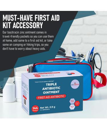 Triple Antibiotic Ointment Packets - 144 Box | Fast Healing First Aid Cream with Bacitracin Zinc & Neomycin Sulfate for Wounds Burns Cuts & Scratches - Buy Online on GoSupps.com