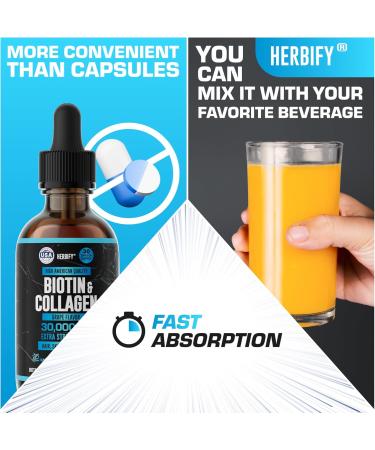 HERBIFY Bundle - K2 and D3 Drops & Biotin and Collagen Drops - Bone Strength & Hair Skin Nails Support - Buy Online on GoSupps.com