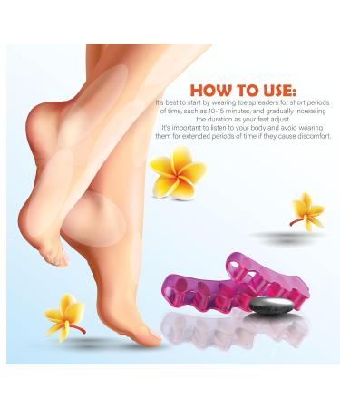 Toe Separators for Bunions & Hammertoe - 4-Pcs Silicone Toe Spacers for Alignment & Comfort - Pink Toe Straighteners for Men & Women - Buy Online on GoSupps.com