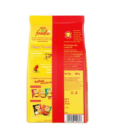 Saffola Masala Oats Peppy Tomato 500g (17.63oz) - Vegetarian | Buy Online - Buy Online on GoSupps.com