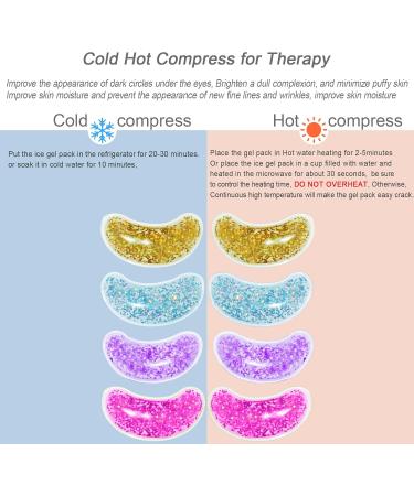 Under Eye Patches for Puffy Eyes - Reusable Ice Gel Cooling Eye Masks | Hot & Cold Therapy | 8-Pack - Buy Online on GoSupps.com
