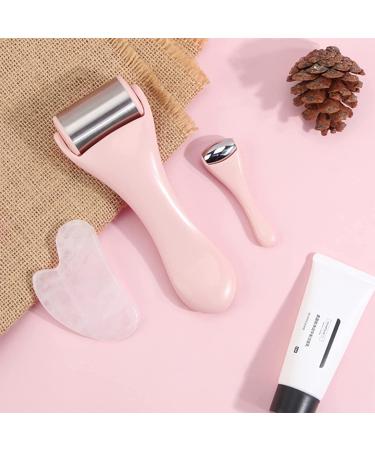 Stainless Steel Ice Roller & Scraping Massage Tool Set for Face & Body | Reduce Puffiness, Relax Muscles, Smooth Wrinkles - 3 Pcs - Buy Online on GoSupps.com