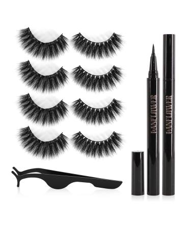 Faux Mink Lashes with Waterproof Self-Adhesive Eyeliner - Replacement for Magnetic Eyeliner and Lashes - 1 Count - Buy Online on GoSupps.com