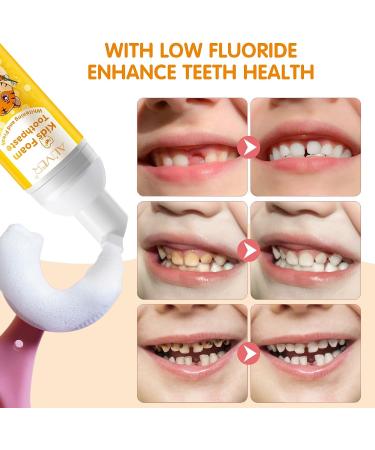 Low Fluoride Kids Foam Toothpaste - Natural Orange Flavor | Reduce Plaque - Children's Toothpaste - Buy Online on GoSupps.com