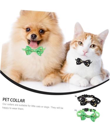 POPETPOP 4 Pcs Pet Cat Pet Collars for Puppies Cat Bow Tie Cat with Bell Summer Trumpet 30X4X1CMx2pcs As Shownx2pcs - Buy Online on GoSupps.com