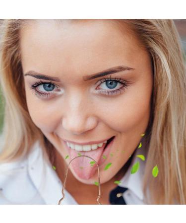 Joberio Metal Tongue Scraper for Adults - U-Shaped Stainless Steel Oral Hygiene Tool | Reduce Bad Breath & Improve Mouth Cleanliness - Includes Antique Copper Bag - Buy Online on GoSupps.com