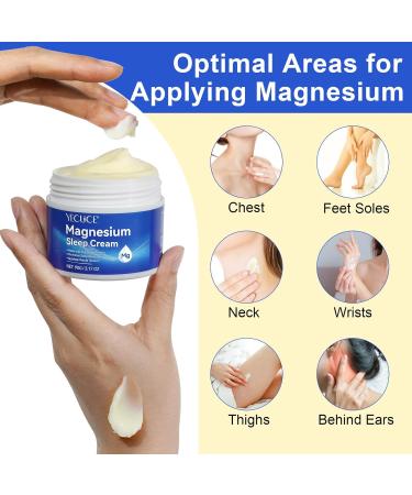 Magnesium Soothing Sleep Cream Magnesium Skin Muscle & Body Calm Moisturing Butter Relief for Restless Legs | Muscle Joint Relaxant for Cramps & Pain Natural Sleep Support(90g) - Buy Online on GoSupps.com