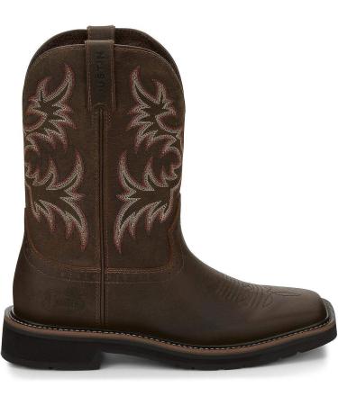 Justin Original Work Boots Men's Stampede Pull-On Square Toe Work Boot - Tan (Size 11.5 Wide) - Buy Online on GoSupps.com