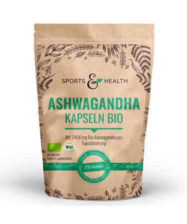 Organic Ashwagandha capsules high -dose - 290 Ashwagandha organic capsules - Ashwagandha high doses Ashwaganda - from controlled organic cultivation - Best quality - Buy Online on GoSupps.com
