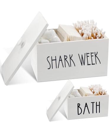 Tampon holder for bathrooms farmhouse pad storage container rustic wood-bathroom storage container with lid periodic organizer for women bathroom accessories decorbox tampon holder