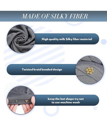 SATINIOR Women's 9-Piece Multicolor Braided Turban Cap Set - Pre-Tied Headscarf for Stylish Hair Coverage - One Size - Buy Online on GoSupps.com