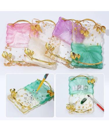 2023 Retro Nail Art Palette - Mixed Color Gel Display Board with Leaf Handle | Green Nail Painting Holder for Creative Nail Designs - Buy Online on GoSupps.com