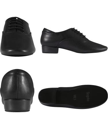 Men's Black Leather Ballroom Dance Shoes for Salsa Latin Tango - Size 10.5 - Buy Online on GoSupps.com